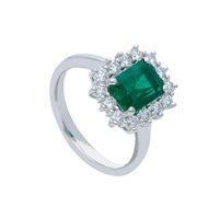 Anello Babila Milano Donna Luxury  in Oro bianco Smeraldo 2.25 Ct 273163 - 273163